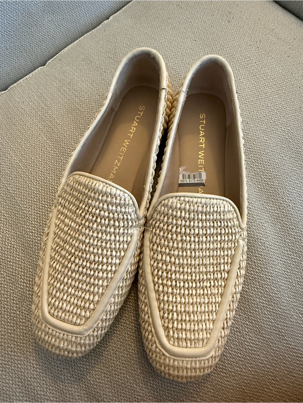 Stuart Weitzman Lee Loafer Raffia in Neutral
